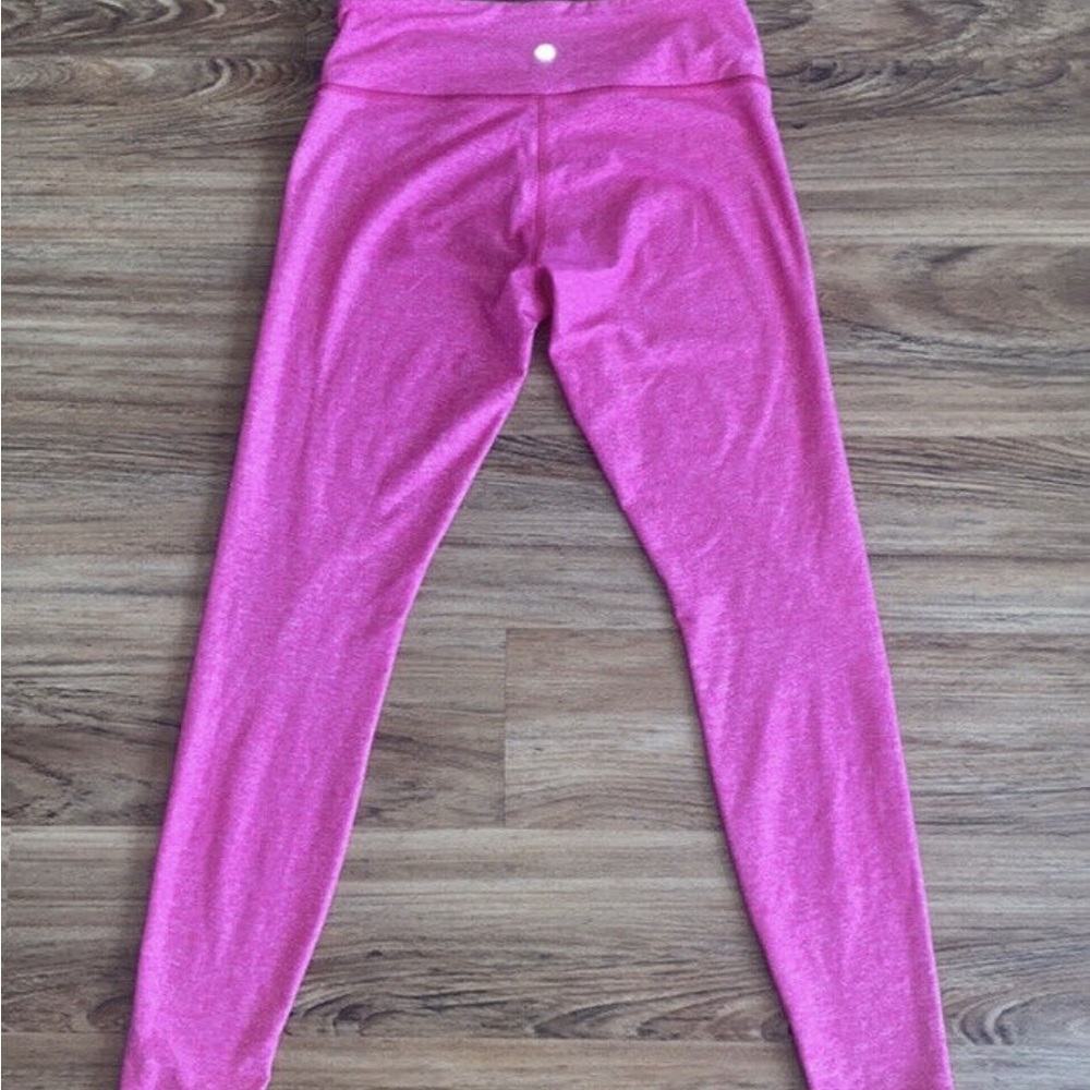 Lululemon Athletica Pink Leggings High Waist Moisture-Wicking
